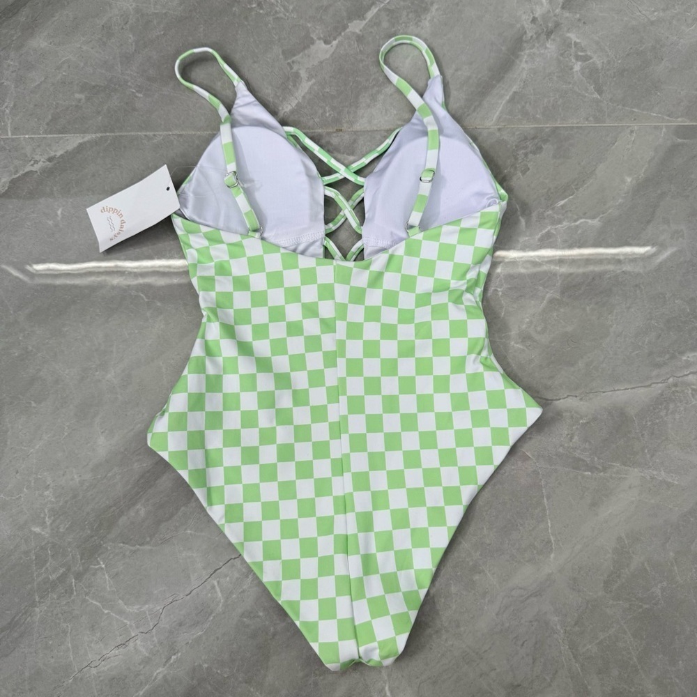 Women’s Dippin’ Daisy’s Bliss One Piece Swimsuit Checked Out Small - Picture 10 of 16